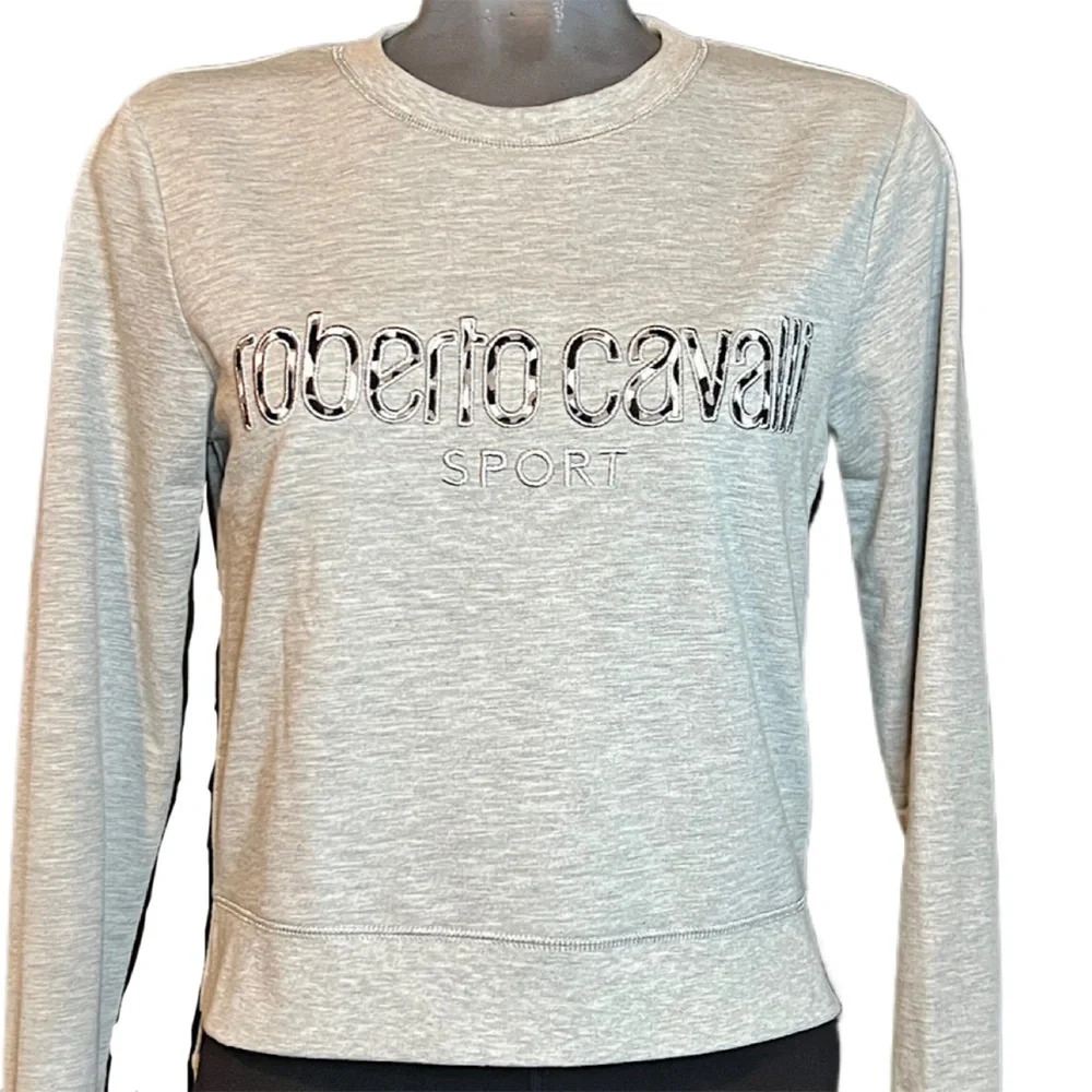 ROBERTO CAVALLI Pullover Womens XS Grey Sport